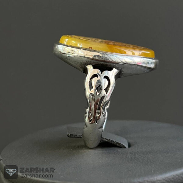 انگشتر عقیق زرد یا شمس الشموس عکس انگشتر عقیق زرد یا شمس الشموس