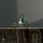 عکس انگشتر عقیق سبز امام حسنی ام