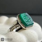 عکس انگشتر عقیق  سبز خراسانی یا کریم اهل بیت