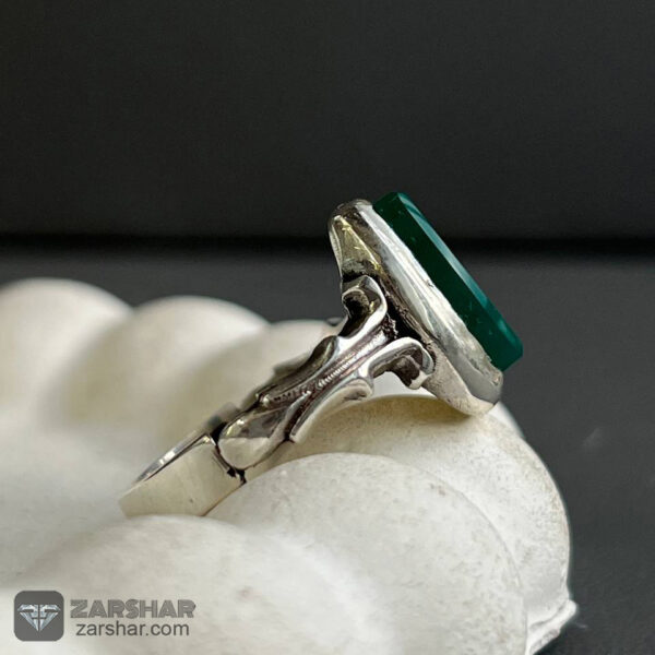 انگشتر عقیق  سبز خراسانی یا کریم اهل بیت عکس انگشتر عقیق  سبز خراسانی یا کریم اهل بیت