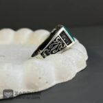 عکس انگشتر عقیق سبز لامپی