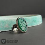 عکس انگشتر عقیق سبز یا علی ابن موسی الرضا