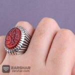 عکس انگشتر  عقیق سرخ خراسانی یا حسین