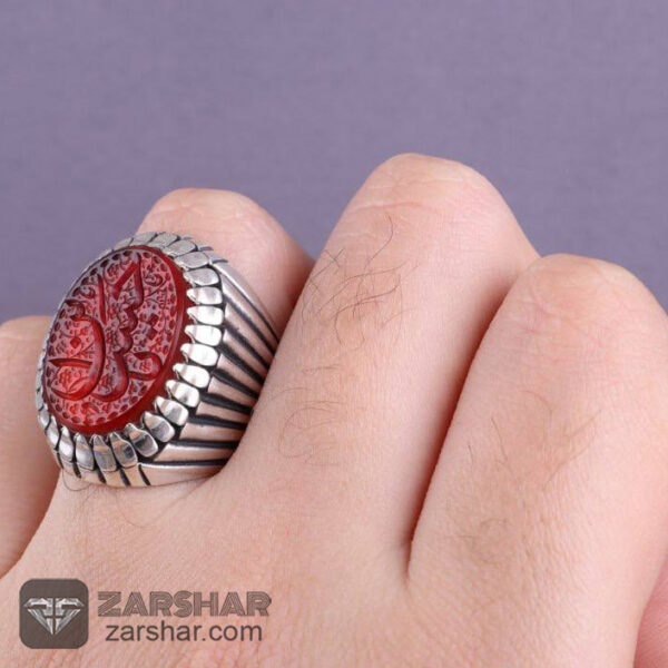 عکس انگشتر  عقیق سرخ خراسانی یا حسین