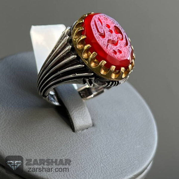 عکس انگشتر عقیق سرخ خراسانی یا رقیه