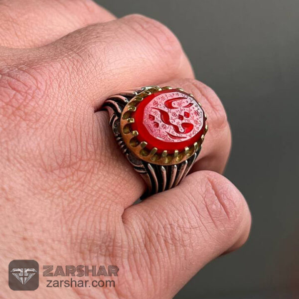 عکس انگشتر عقیق سرخ خراسانی یا رقیه