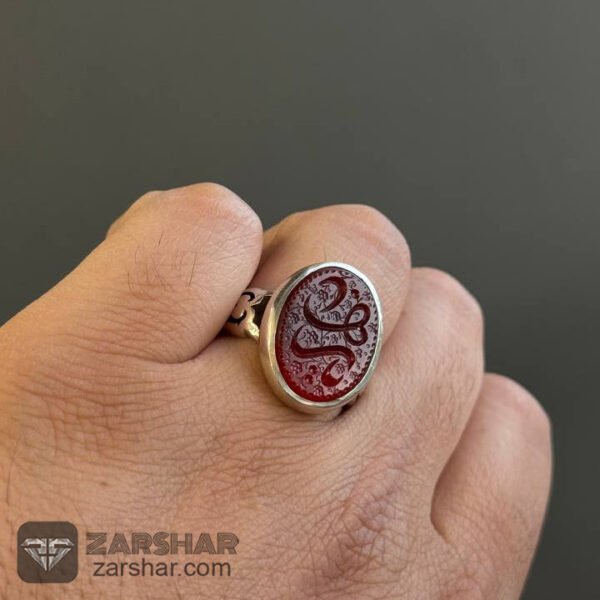 عکس انگشتر عقیق سرخ خراسانی یا زهرا