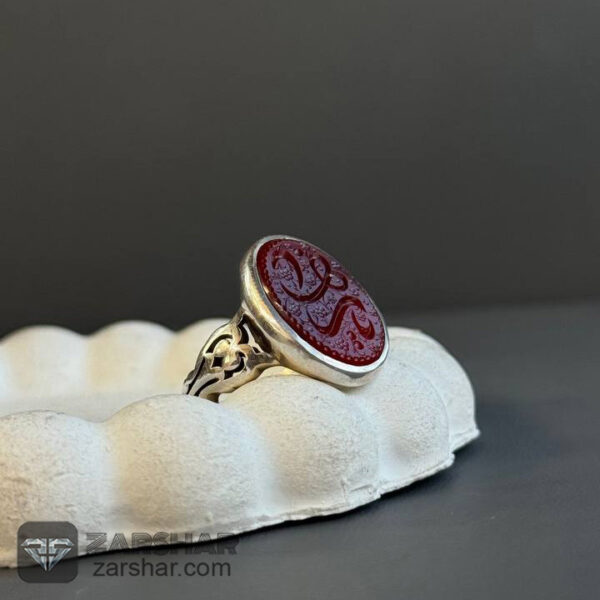 عکس انگشتر عقیق سرخ خراسانی یا زهرا