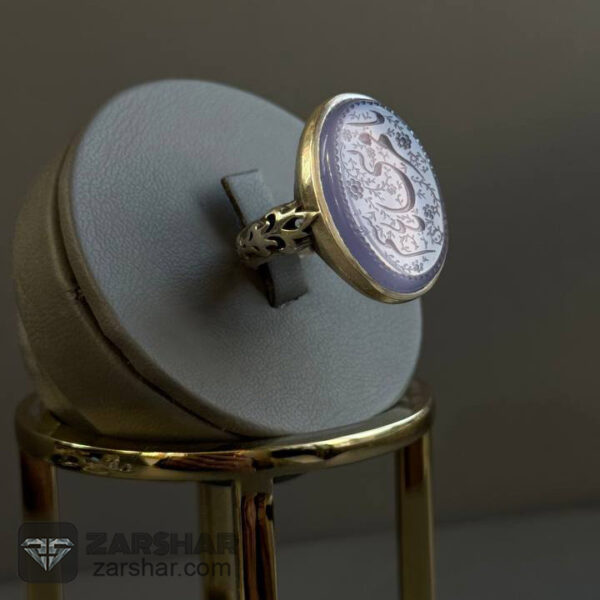 عکس انگشتر عقیق سوسنی یا قمر بنی هاشم