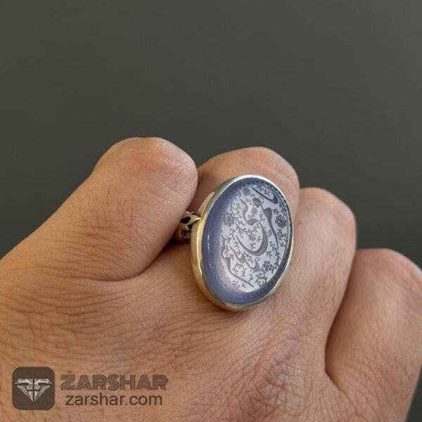عکس انگشتر عقیق سوسنی یا قمر بنی هاشم