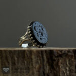 عکس انگشتر عقیق سیاه یا علی مدد