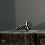 عکس انگشتر عقیق یمنی سیاه و من یتق الله