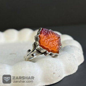 عکس انگشتر عقیق یمنی پرتقالی