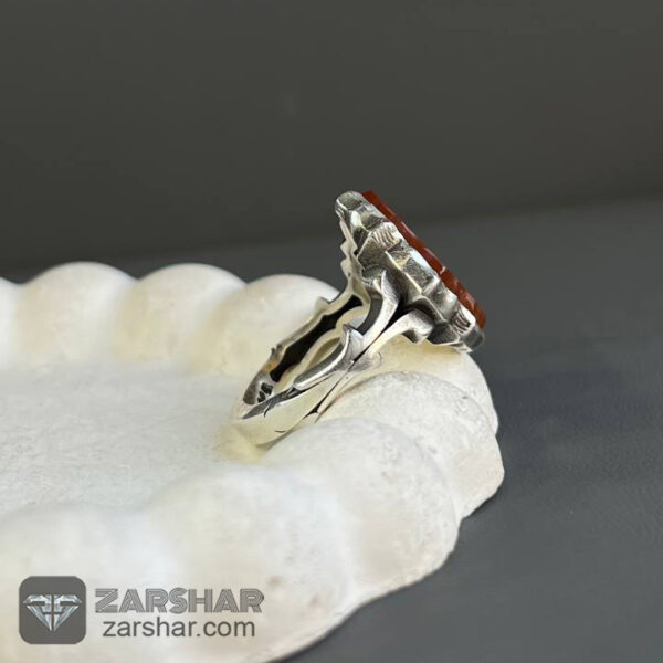 عکس انگشتر عقیق یمنی پرتقالی