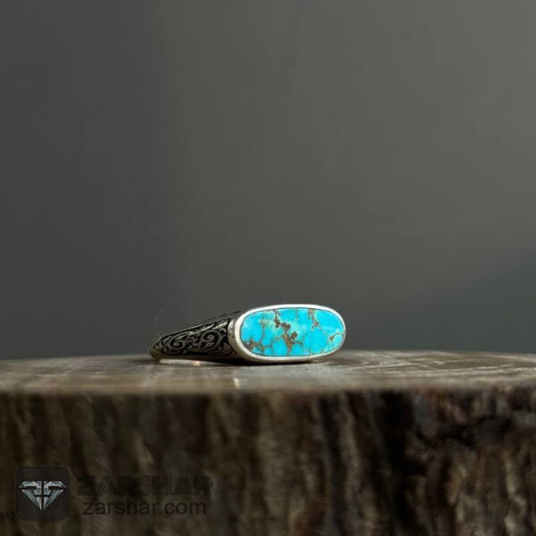 انگشتر فیروزه نیشابوری رکاب کپسولی عکس انگشتر فیروزه نیشابوری رکاب کپسولی