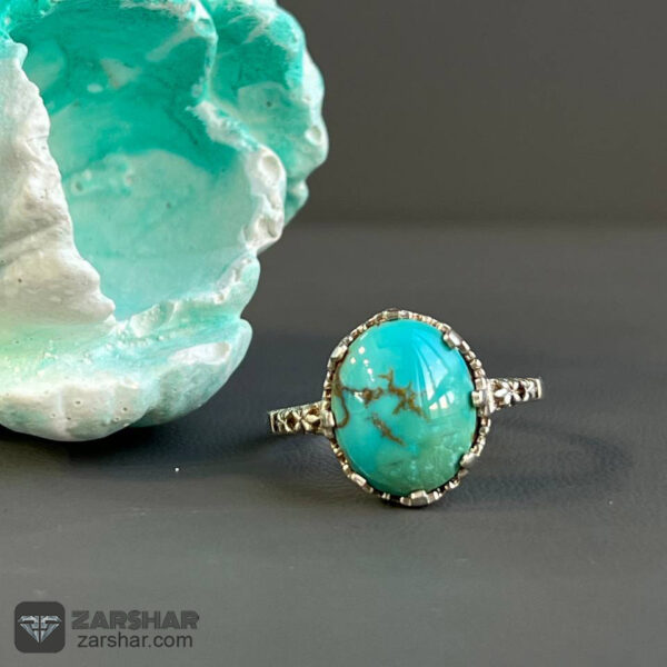 عکس انگشتر فیروزه نیشابوری زنانه