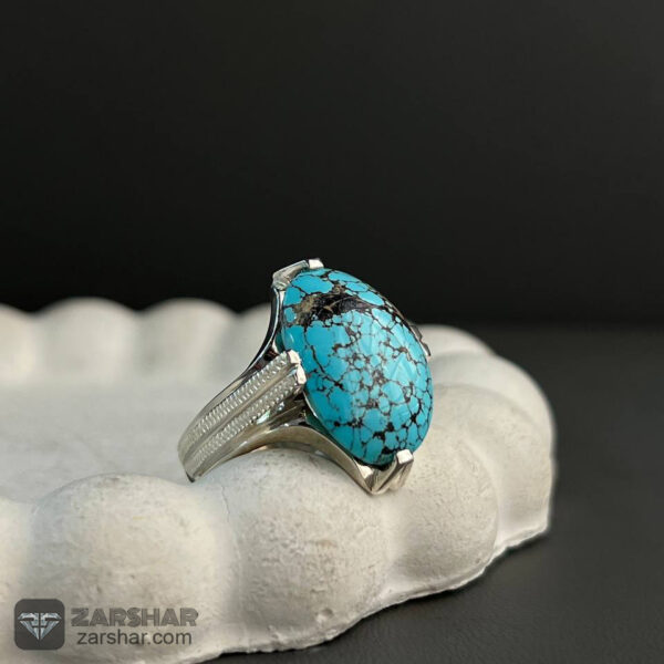 انگشتر فیروزه نیشابوری شجر عنکبوتی عکس انگشتر فیروزه نیشابوری شجر عنکبوتی