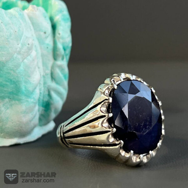 عکس انگشتر یاقوت کبود افریقایی