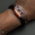 عکس دستبند عقیق دورنگ