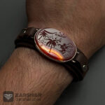 عکس دستبند عقیق دورنگ