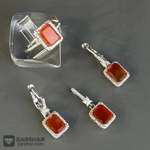 نیم ست عقیق یمنی عکس نیم ست عقیق یمنی