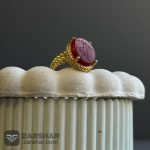 عکس انگشتر زنانه عقیق سرخ یا زهرا