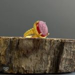 عکس انگشتر زنانه عقیق سرخ یا زهرا