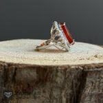 عکس انگشتر زنانه عقیق سرخ یا علی