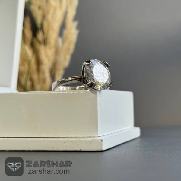 انگشتر زنانه موزونایت روسی عکس انگشتر زنانه موزونایت روسی