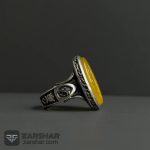 عکس انگشتر عقیق زرد  پنجتن