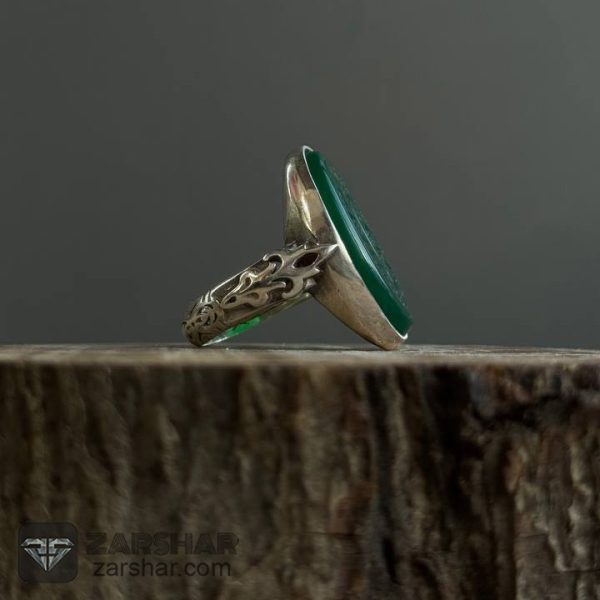 عکس انگشتر عقیق سبز یا اباعبدالله