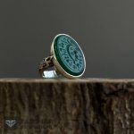 عکس انگشتر عقیق سبز یا اباعبدالله