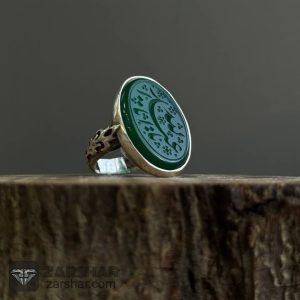عکس انگشتر عقیق سبز یا اباعبدالله