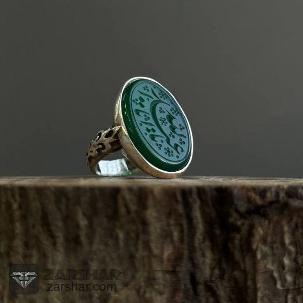 انگشتر عقیق سبز یا اباعبدالله عکس انگشتر عقیق سبز یا اباعبدالله