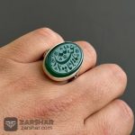 عکس انگشتر عقیق سبز یا اباعبدالله