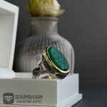 عکس انگشتر عقیق سبز یا فاطمه