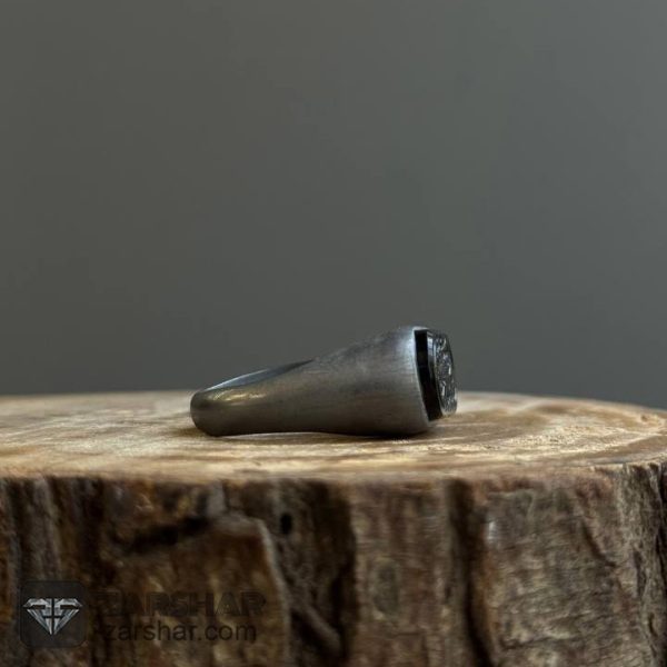 عکس انگشتر عقیق سیاه امضاء حکیم