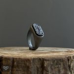 عکس انگشتر عقیق سیاه امضاء حکیم