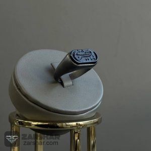 انگشتر عقیق سیاه امضاء حکیم 650 jpg