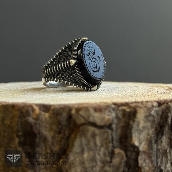 عکس انگشتر عقیق سیاه علی ولی الله