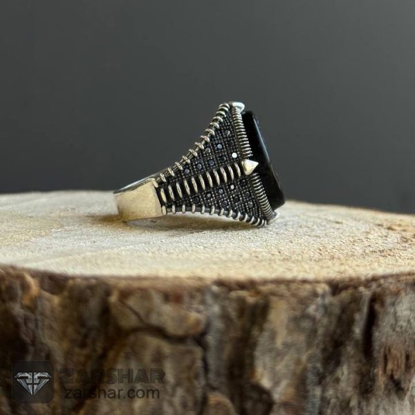 عکس انگشتر عقیق سیاه علی ولی الله