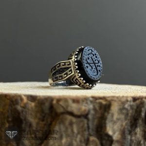 انگشتر عقیق سیاه یا زینب 2149 jpg