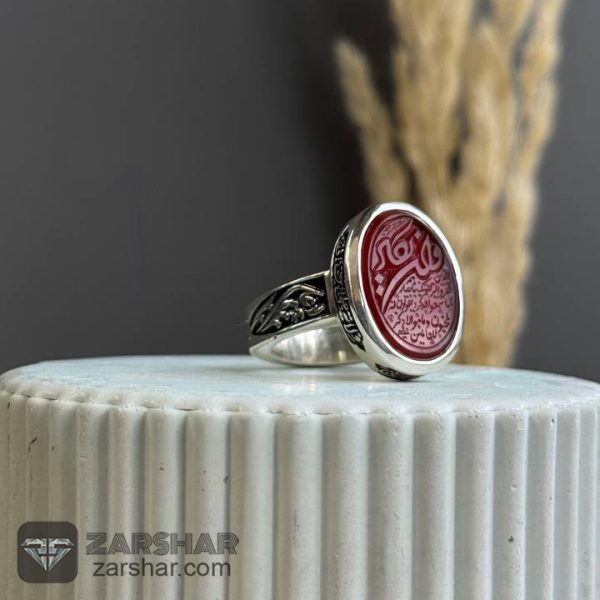 عکس انگشتر عقیق یمنی سرخ وان یکاد