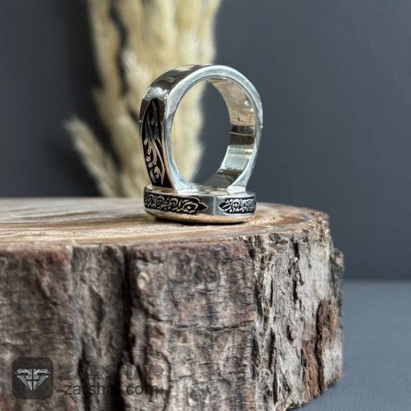 عکس انگشتر عقیق یمنی سرخ وان یکاد