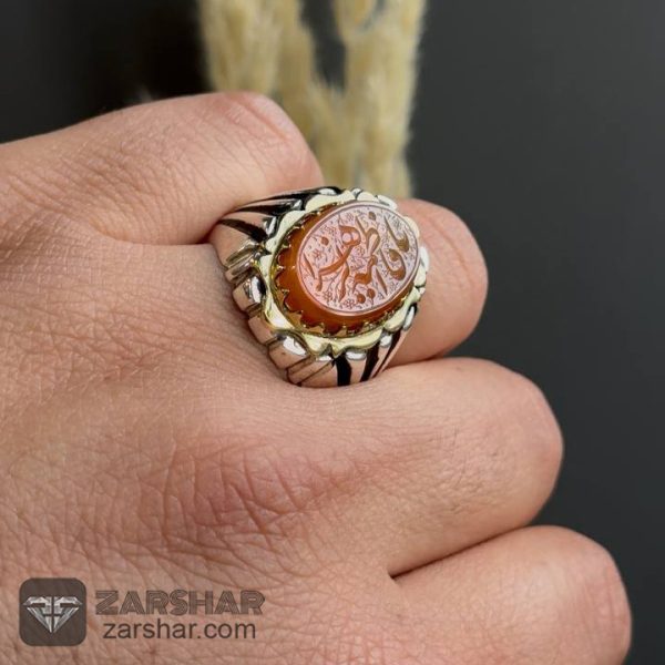 عکس انگشتر عقیق یمنی یا فاطمه الزهرا