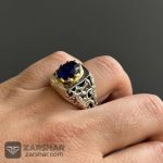 عکس انگشتر یاقوت کبود افریقایی
