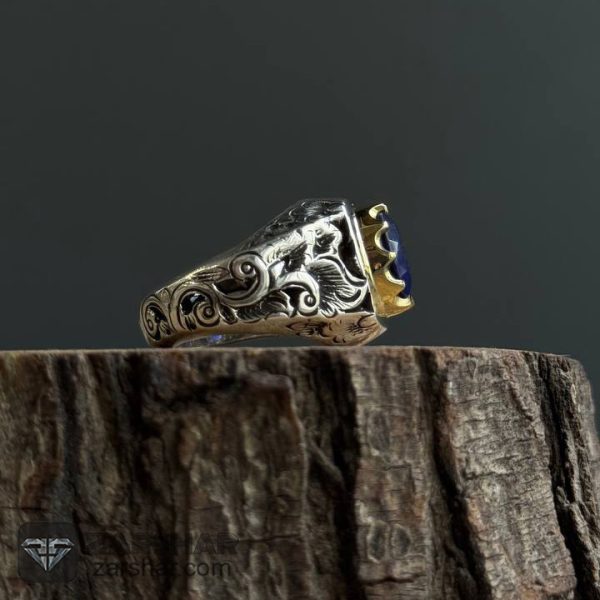 عکس انگشتر یاقوت کبود افریقایی