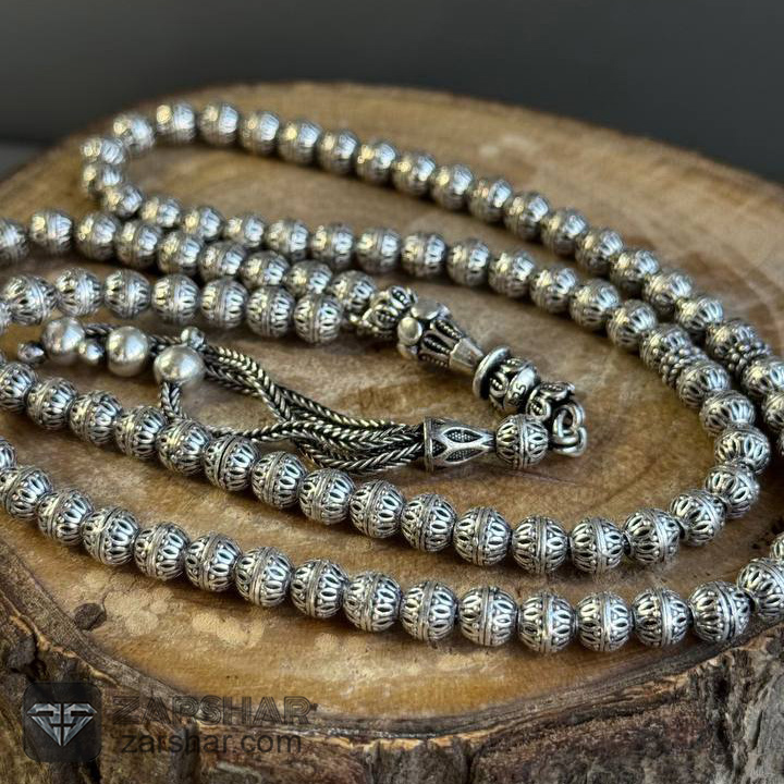 عکس تسبیح  تمام نقره