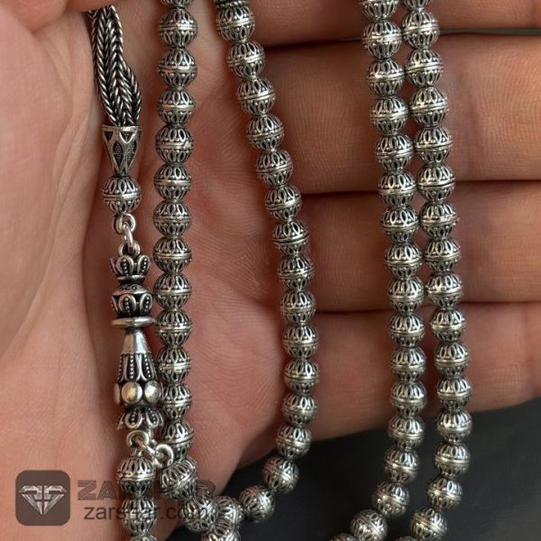 عکس تسبیح  تمام نقره